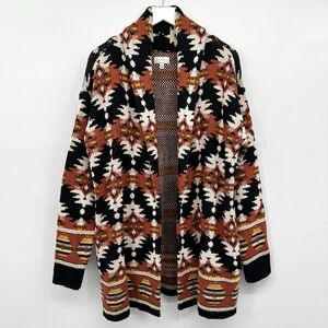 Lucky‎ Brand Cardigan Sweater Large Southwestern Shawl Collar Earthy Cabincore